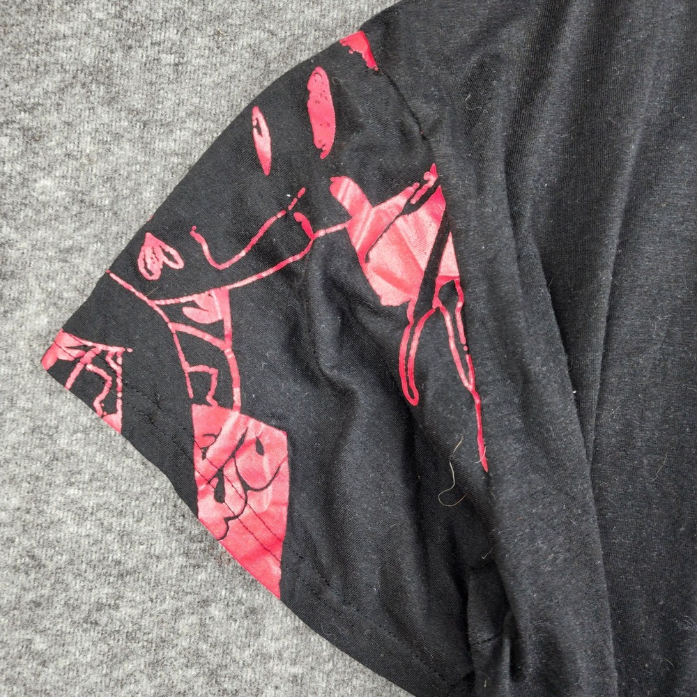 Fresh Laundry Tokyo Japan Graphic Tee Mens 2XL Black Red Floral Streetwear Shirt